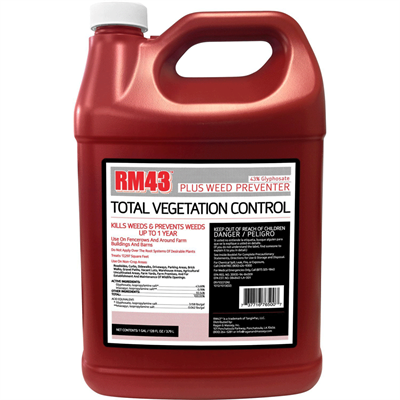 RM43 43% Glyphosate Plus Weed Preventer for Total Vegetation Control, 1 gallon