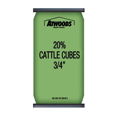 Atwoods 20% 3/4 IN Cattle Cubes, 50 LB