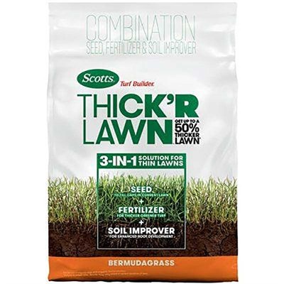 Scotts Turf Builder ThickR Lawn Bermuda Grass Seed & Fertilizer, 12 lbs