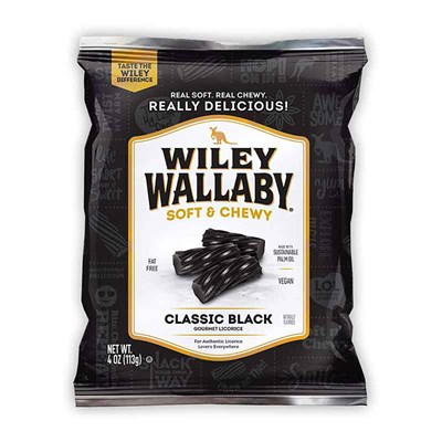 Wiley Wallaby Classic Black Austrailian Style Licorice, 4 oz