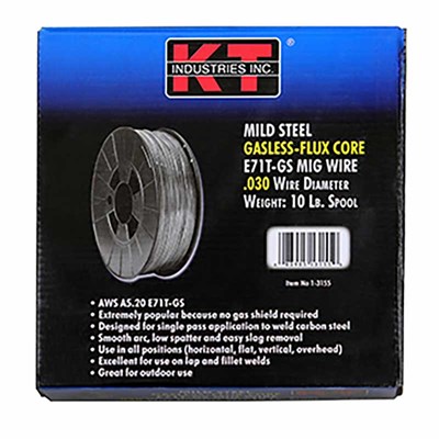 K-T Industries Flux Core MIG Wire, 0.030, 10-lb