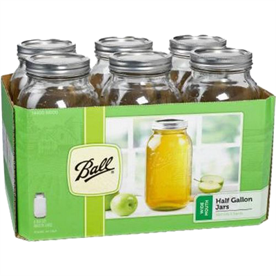 Ball Canning Products Canning Jars, 1/2 gallon, 6 count