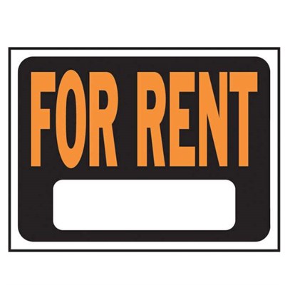 Hy-Ko English For Rent Sign Plastic 9 in. H x 12 in. W