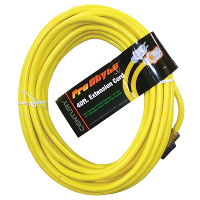 Century Wire and Cable Pro Style Heavy Duty 12 Gauge Extension Cord, Yellow