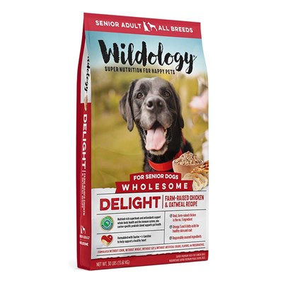 Wildology DELIGHT Farm-Raised Chicken & Oatmeal Dry Dog Food, 30 lbs.