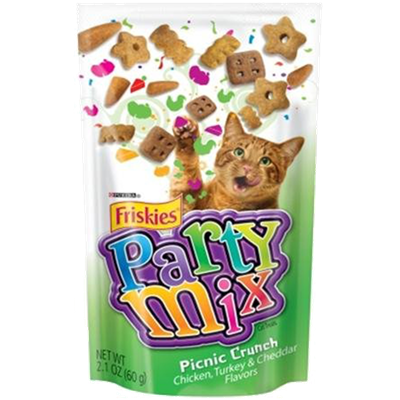 Purina Friskies Party Mix Crunch Picnic Cat Treats, 2.1 OZ