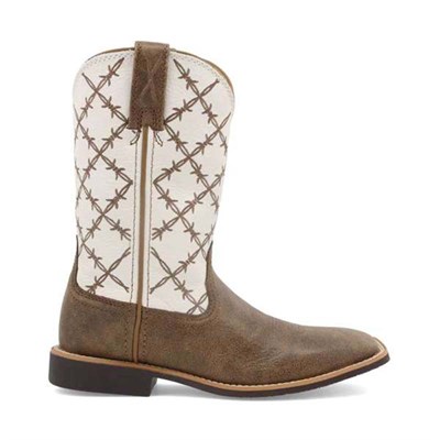 Twisted X Kid's Top Hand Boot- Bomber and White, 12.5M