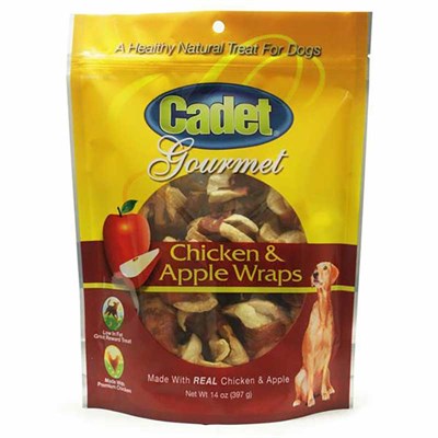 Cadet Apple & Chicken Wraps Dog Treats, 14 oz