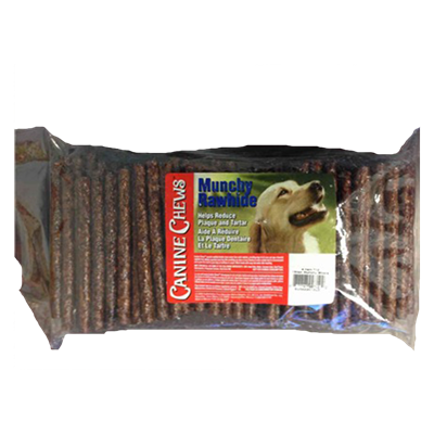 Canine Chews Rawhide Munchy Sticks, 125 count