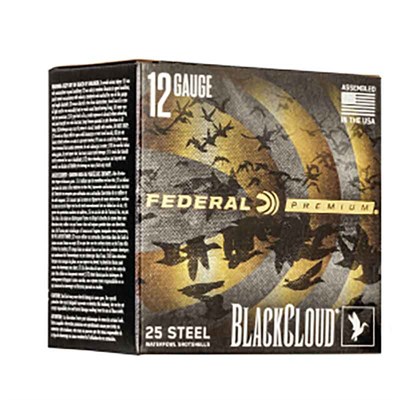 Federal Black Cloud FS Steel 12 Gauge 3 Shot Shotgun Ammunition, 25 rounds