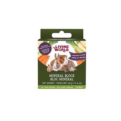 Living World Vegetable Flavored Mineral Block for Small Animals, 1.4 oz