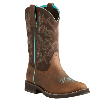 Ariat Women's Delilah Western Boots - Brown, 8.5, B