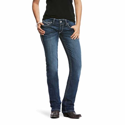 Ariat Women's R.E.A.L. Mid Rise Stretch Ivy Stackable Straight Leg Jean - 34, Regular