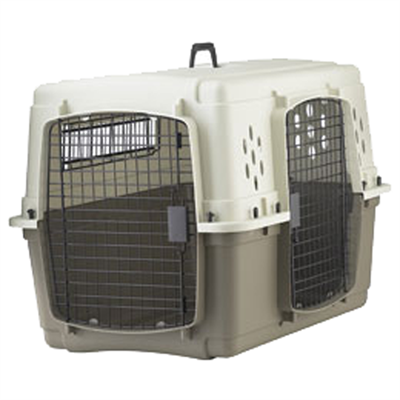 Miller Little Giant Manufacturing Double Door Poly Dog Crate, Medium