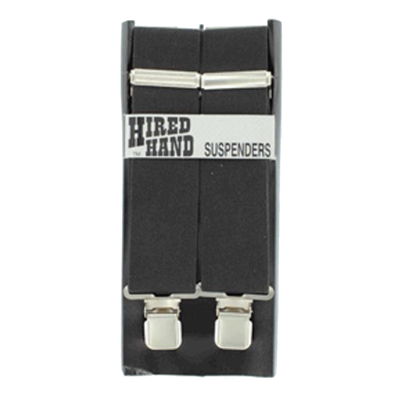 Hired Hand Black Suspenders, 54 in