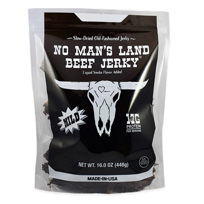 No Man's Land Mild Beef Jerky, 16 oz
