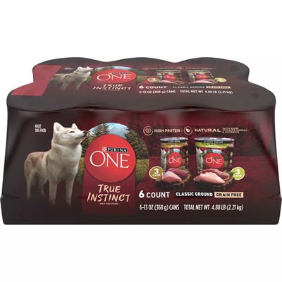 Purina One Wet Dog Food- True Instinct Variety Pack, 13 oz, 6 pk