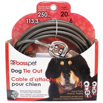 Boss Pet Tie Out Comfort Snap 20-FT XX-Large