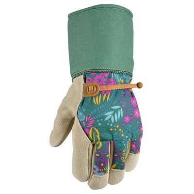 Wells Lamont Women's Botanical Split Cowhide Pruner Gloves, M