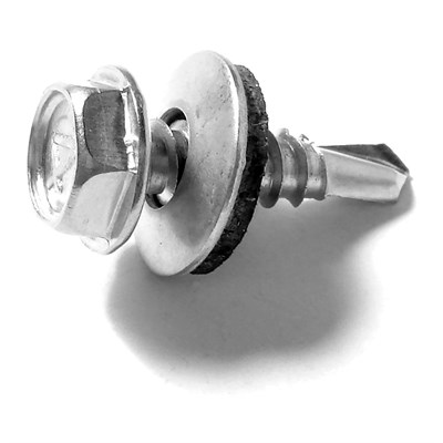 Midwest Fastener #10 x 3/4-Inch Stainless Steel Hex Washer Head Self-Drilling Screw - 1 Count