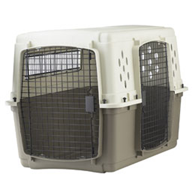 Miller Little Giant Manufacturing Double Door Poly Dog Crate, Large