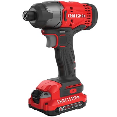 Craftsman V20* Cordless 1/4-in Impact Driver Kit (1 Battery)