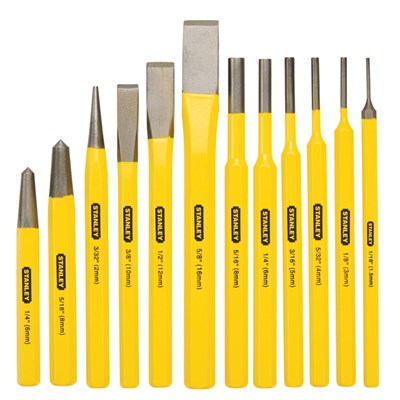 Stanley Punch and Chisel Kit, 12 piece