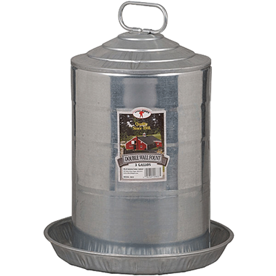 Miller Little Giant Manufacturing Galvanized Poultry Waterer, 3 gallon