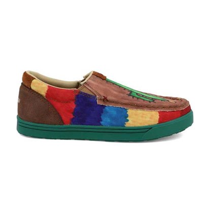 Twisted X Kid's Slip-On Kicks- Brown and Multicolor, 1.5M