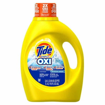 Tide Simply Plus Oxi Refreshing Breeze Liquid Laundry Detergent, 115 oz
