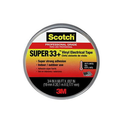 3M Scotch Super 33 Vinyl Electrical Tape, 3/4 in x 66 ft