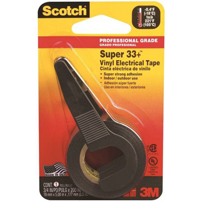3M Scotch Supper 33+ Vinyl Electrical Tape, 3/4 in x 200 in