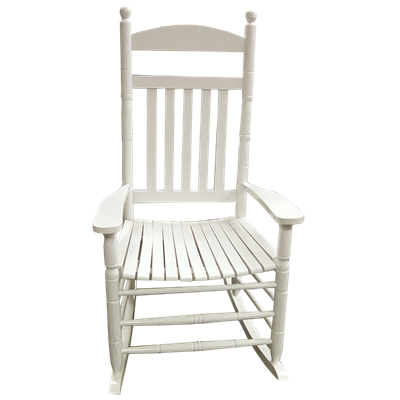 LB International Rocking Chair - White Polyurethane