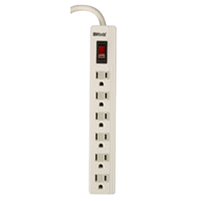 Coleman Cable Power Strip, 6 Outlet