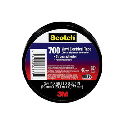 3M Scotch 700 Vinyl Electrical Tape, 3/4 in x 66 ft