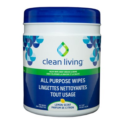Clean Living All Purpose Wipes, 200 Wipes