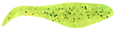 Apex Tackle 1-in Soft Fishing Lure, Chartreuse/Silver Flake