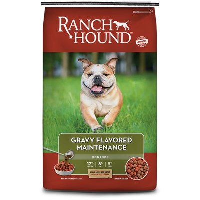 Ranch Hound Dry Dog Food- Maintenance, Gravy Flavored, 50 lb