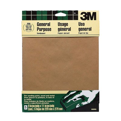 3M 9-Inch X 11-Inch Extra Fine Paint, Wood, Metal Sandpaper Sheets