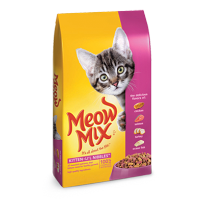 Meow Mix Kitten Li'l Nibbles Dry Cat Food, 3.15 LB