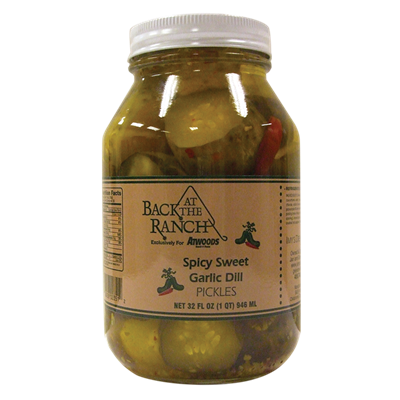 Back at the Ranch Spicy Sweet Garlic Dill Pickles