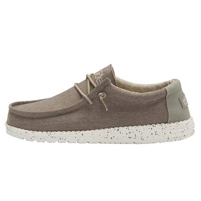 Hey Dude Men's Sepia Brown Wally Chambray Slip-On Shoe - 9