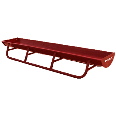 Priefert 10-ft Red Bunk Feeder with Powder Coated Metal Liner