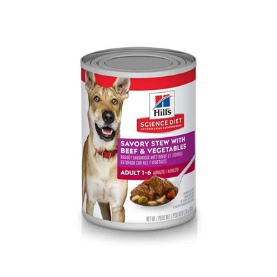 Hill's Science Diet Wet Dog Food- Savory Stew with Beef and Vegetables, 12.8 oz