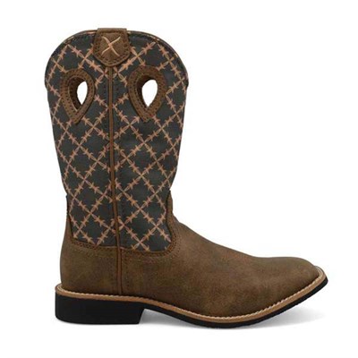 Twisted X Kid's Top Hand Boot- Mocha and Slate, 12M