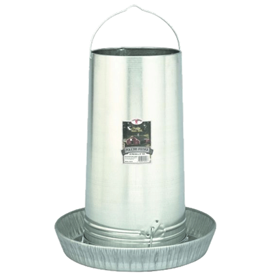 Miller Little Giant Manufacturing Galvanized Poultry Feeder, 40 lbs