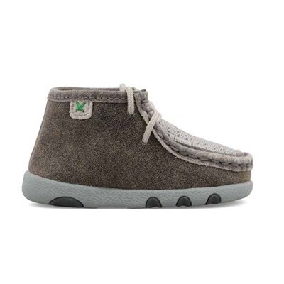 Twisted X Infant's Chukka Driving Moc- Gray and Light Gray, 2M