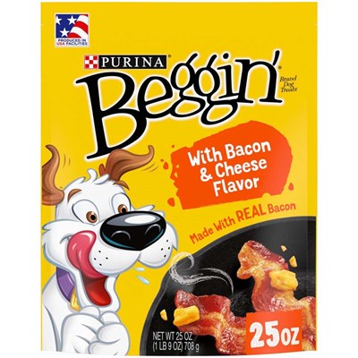 Beggin' Strips Dog Treat- Bacon and Cheese, 25 oz