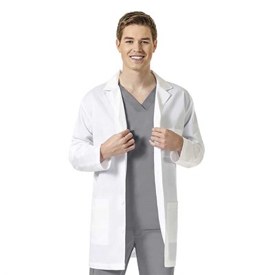 Wonderwink Men's Basic Lab Coat - S,White