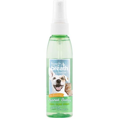 Tropiclean Fresh Breath Peanut Butter Oral Care Spray For Dogs, 4 oz